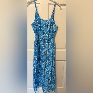 NWT Melissa Nepton Viola blue floral cotton sundress dress maxi m medium new